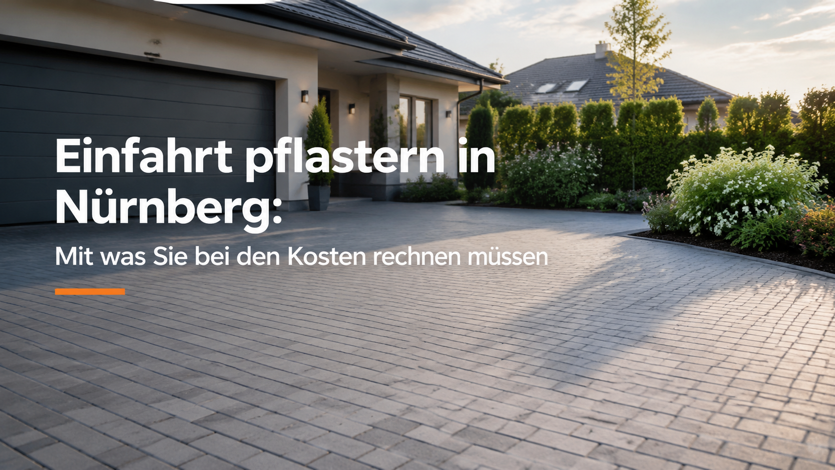 Frisch gepflasterte Einfahrt vor einem Wohnhaus in Nürnberg