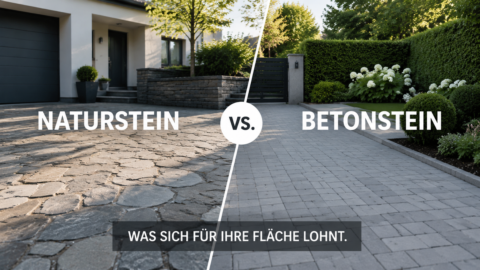 Vergleich von Natursteinpflaster und Betonpflaster